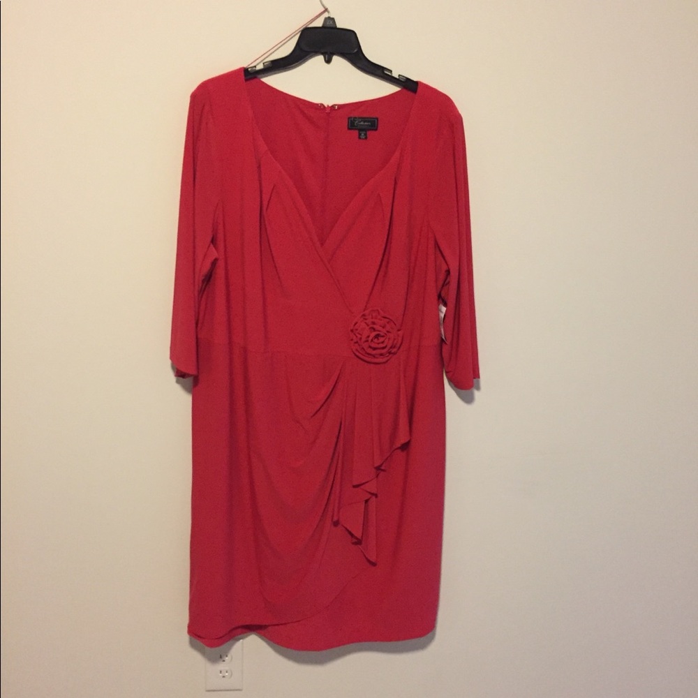 Dress barn plus size red dress